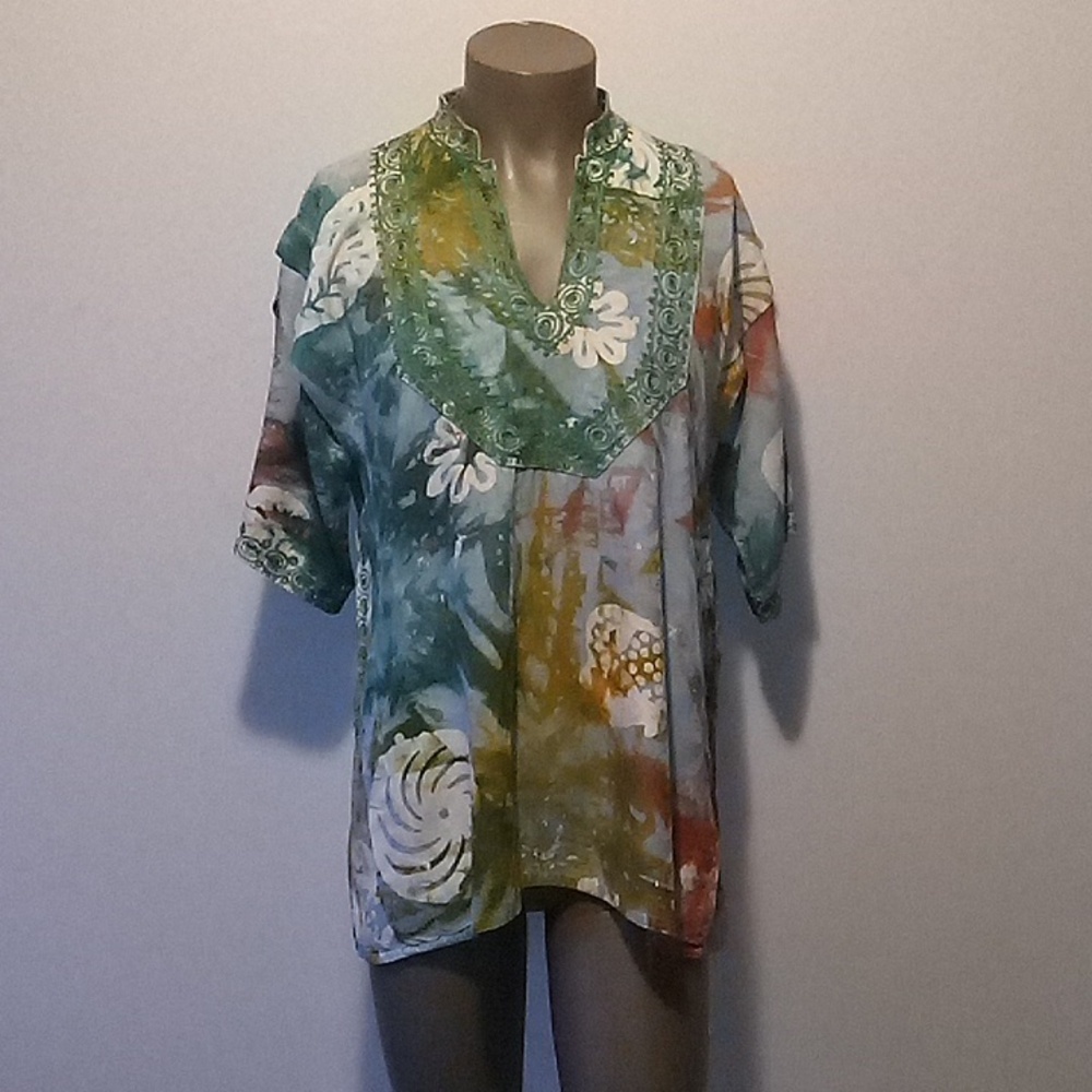 Handmade Womens 1pc multi color top